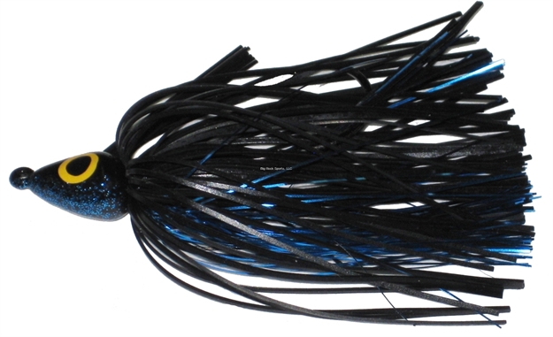 Picture of Lethal Weapon Lethal Weapon Ii, Swimming Jig, Hand-Tied, Hand Painted, Weedless,3/8Oz,5/0 Owner Hook-Light Wire, Black And Blue