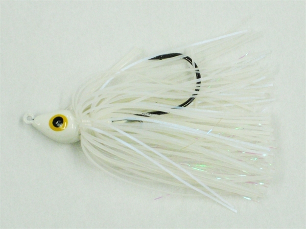 Picture of Lethal Weapon Lethal Weapon Ii, Swimming Jig, Hand-Tied, Hand Painted, Weedless,3/8Oz,5/0 Owner Hook-Light Wire, Pearl Blue BM