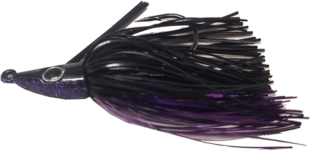 Picture of Lethal Weapon Lethal Weapon Iv, Swimming Jig, Hand-Tied, Hand Painted, Weedless,1/4Oz, 6/0 Owner Hook- Heavy Wire, Black/Purple