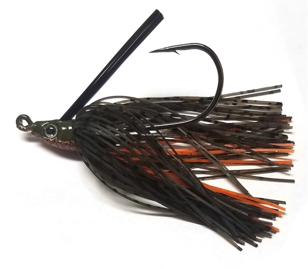 Picture of Lethal Weapon Lethal Weapon Iv, Swimming Jig, Hand-Tied, Hand Painted, Weedless,1/4Oz, 6/0 Owner Hook- Heavy Wire, Green Pump/ Orange