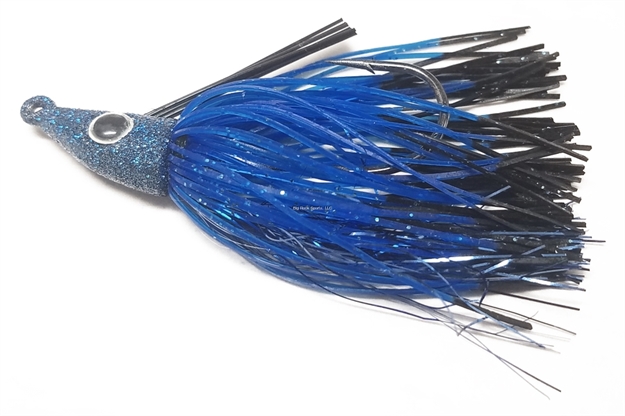 Picture of Lethal Weapon Lethal Weapon Iv, Swimming Jig, Hand-Tied, Hand Painted, Weedless,3/8Oz, 6/0 Owner Hook- Heavy Wire, Black/Blue FT
