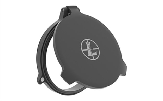 Picture of  Leupold 117610 Alumina Scope Cover Matte Black Aluminum 52Mm Objective Screw ON Mount Flip Open 030317176105