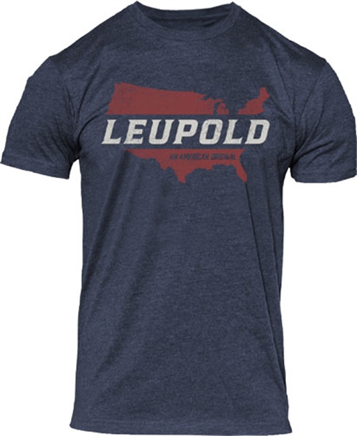 Picture of Leupold & Stevens Inc Mens Tee American Original Navy Heather Xxl< 180439