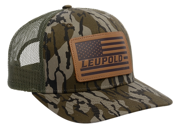 Picture of  Leupold 172600 Trucker  Green/Bottomland Camo Semi-Structured American Flag Patch