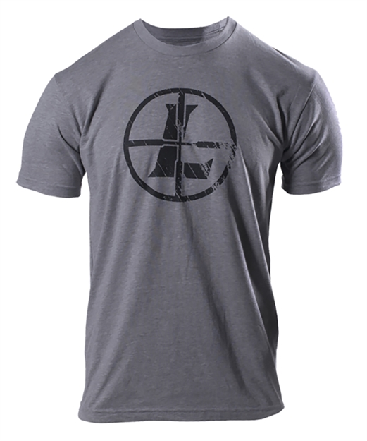 Picture of Leupold 177620 Distressed Reticle T-Shirt Graphite Heather Medium Short Sleeve