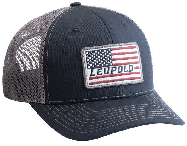 Picture of  Leupold 179858 Trucker  Navy/Gray Semi-Structured American Flag Patch