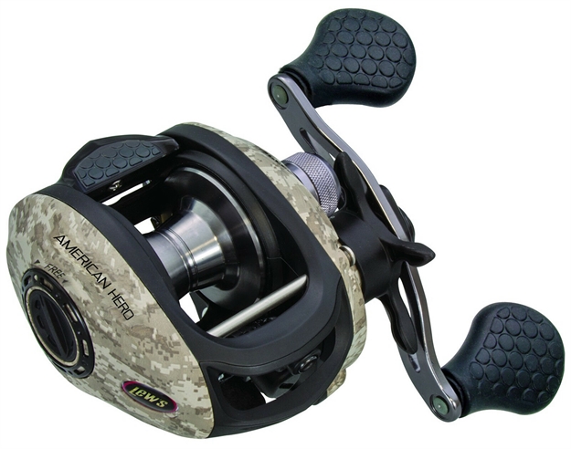 Picture of Lews American Hero Camo Speed Spool Low Profile Baitcast Reel Lh, Mcs, 5 BB + 1 Rb, 7.1:1 Ratio, 120/12 , 7.2 OZ ,