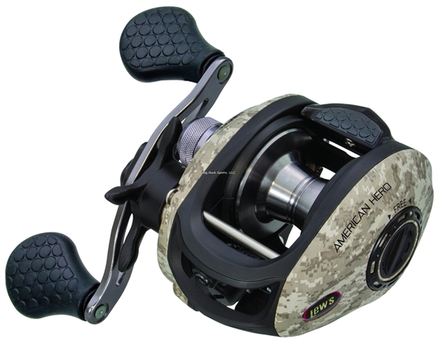 Picture of Lew's American Hero Camo Speed Spool Low Profile Baitcast Reel Rh, Mcs, 5 BB + 1 Rb, 6.4:1 Ratio, 120/12 , 7.2 OZ ,