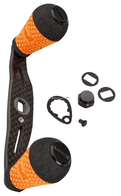 Picture of Lew's Custom Speed Handle Kit, Carbon Fiber,Complete W/ Std. Round Winn Grips, Orange