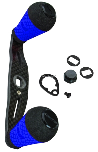 Picture of Lew's Custom Speed Handle Kit, Carbon Fiber,Complete W/ Std. Round Winn Grips,Blue