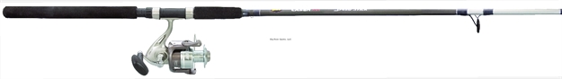 Picture of Lew's Laser XL Bigwater Speed Spin Spinning Combo, Rev Handle, NO Line, 1 BB Drive, 4.4: 1, W/ 12' Med Hvy 2 PC Graphite Rod