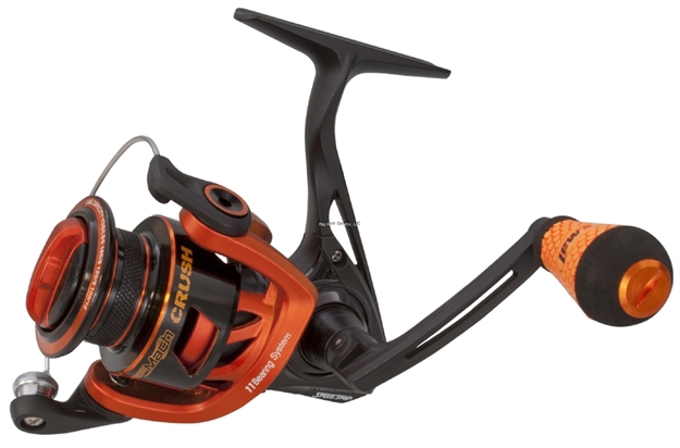 Picture of Lew's Mach Crush Speed Spin Spinning Reel, Rev Handle, Front Drag, 10 BB + 1 Rb, 6.2:1 Ratio, 120/8, 8.4 Oz, Winn Grips