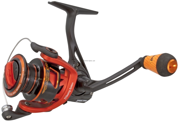 Picture of Lew's Mach Crush Speed Spin Spinning Reel, Rev Handle, Front Drag, 10 BB + 1 Rb, 6.2:1 Ratio, 185/12, 9.6 Oz, Winn Grips