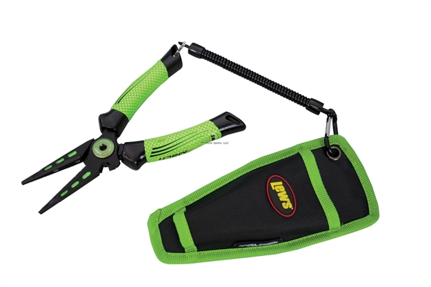 Picture of Lew's Mach Speed Pliers 7.5", Aluminum, Winn Grips, Armorshield 3X Coating, Speed Shear Braid Cutter, W/ Lanyard And Sheath