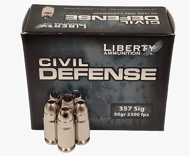 Picture of Liberty Ammunition Civil Defense 357 Sig 50Gr HP       20Bx LA-CD-357 Sig-053
