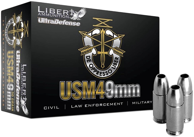 Picture of Liberty Ammunition Lacd9014 Civil Defense  9Mmluger+P 50Gr Lead Free Fragmenting Hollow Point 20 Per Box/50 Case 696859105623