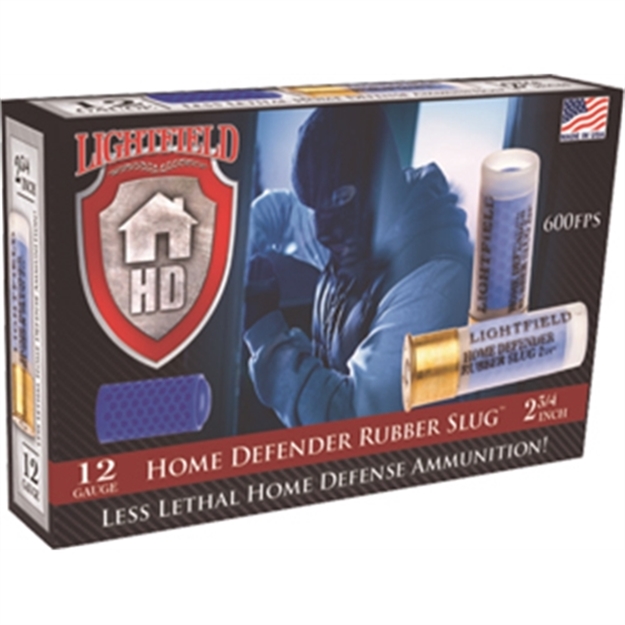 Picture of Lightfield Ammunition High Velocity Rubber Slug Home Defense Slugs 12 Ga, 2-3/4 In, 0.297Oz, 600 Fps, 5 Rnd Per Box LHDRS-12
