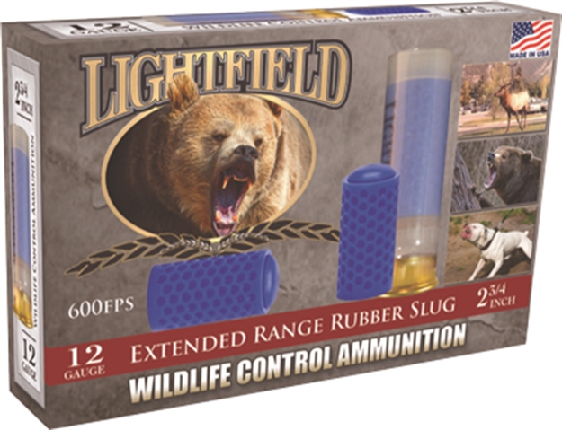 Picture of Lightfield Ammunition Wildlife Control Extended Range Rubber Slug Slugs 12 Ga, 2-3/4 In, 600 Fps CWXR-12