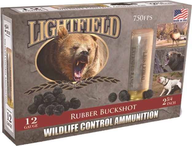 Picture of Lightfield Ammunition 12Ga 2.75" 21-Ball Rubber Buckshot 5Rd 10Bx/Cs CWRB-12 784268813144