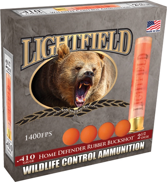 Picture of Lightfield Ammunition 410 2.5" Rubber Buck 4 Pellet 5Rd 10Bx/Cs CWRB410 784268989894