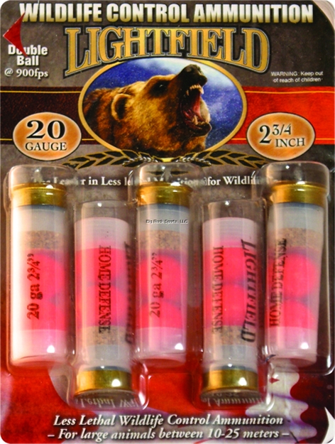 Picture of Lightfield Ammunition Wildlife Control Double Ball Slugs 20 Ga, 2-3/4 In, 900 Fps