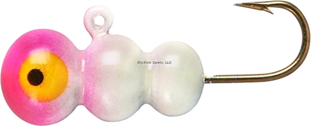 Picture of Lindy #10 Tungsten Ice Worm-Pink Glow