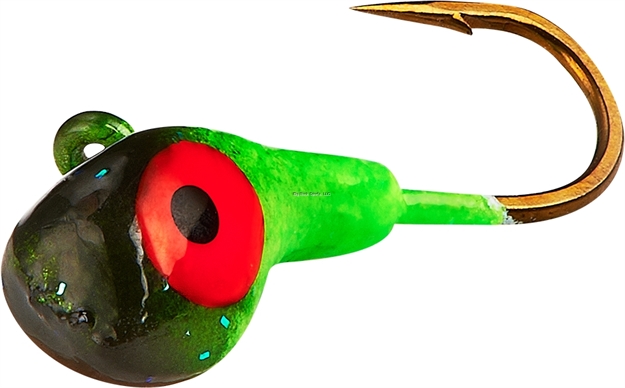 Picture of Lindy #10 Tungsten Toad - Black Chartreuse Green