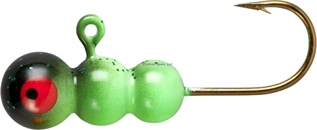 Picture of Lindy #6 Tungsten Ice Worm-Blk Chrt GR