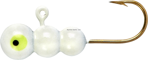 Picture of Lindy #6 Tungsten Ice Worm-Chrt Glow