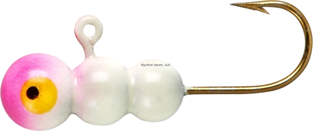 Picture of Lindy #6 Tungsten Ice Worm-Pnk Glow