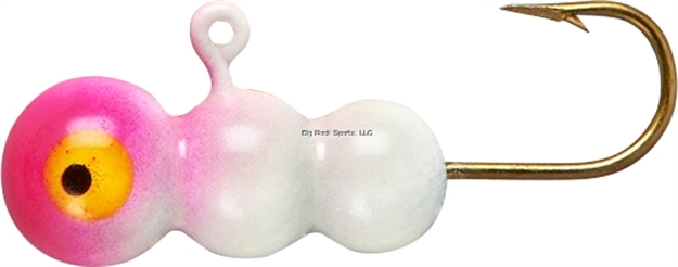 Picture of Lindy #8 Tungsten Ice Worm-Pnk Glow