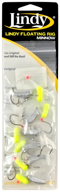 Picture of Lindy Floating Walleye Rig FL Yellow 6/Strip Card