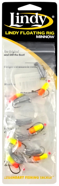 Picture of Lindy Floating Walleye Rig Orange/Yellow 6/Strip Card