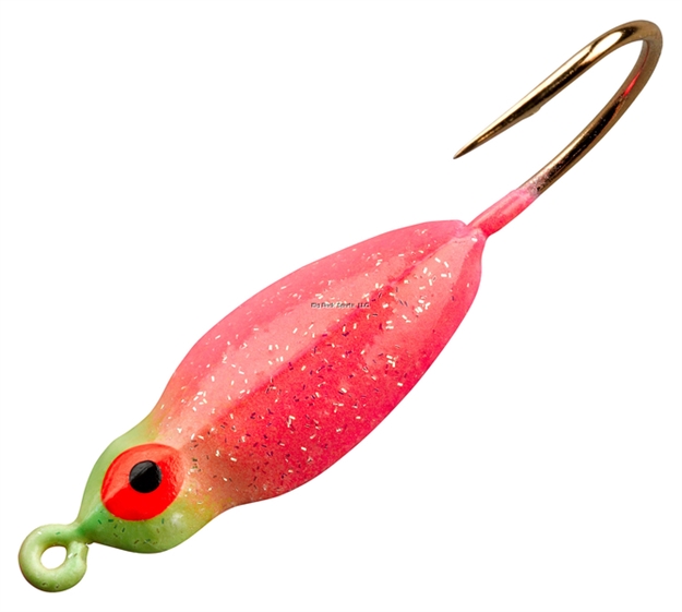 Picture of Lindy Frostee Jig, 1/16 Oz, Chartreuse Green/Glow/Pink, #2 Hook