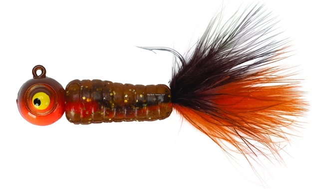 Picture of Lindy Fuzz-E-Grub Jig, 2", 1/4 Oz, Crawfish Orange,2/Pack