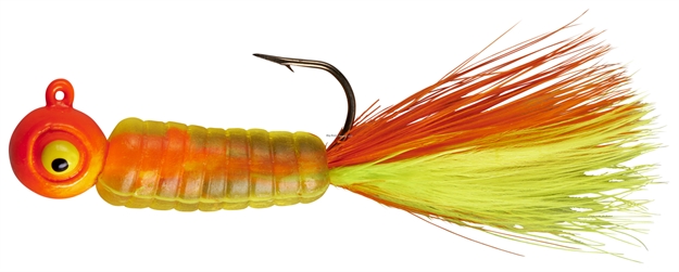 Picture of Lindy Fuzz-E-Grub Jig, 2", 1/4 Oz, Yellow Orange, 2/Pack