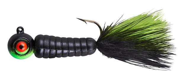 Picture of Lindy Fuzz-E-Grub Jig, 2", 1/8 Oz, Black Chartreuse, 2/Pack