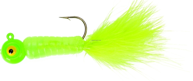 Picture of Lindy Fuzz-E-Grub Jig, 2", 1/8 Oz, Chartreuse Shad,2/Pack