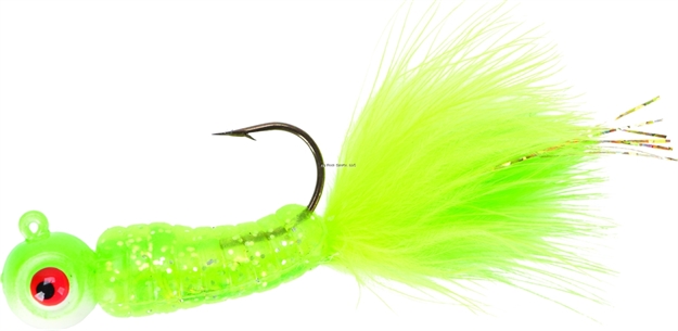 Picture of Lindy Fuzz-E-Grub Jig, 2", 1/8 Oz, Lightning Lime,2/Pack