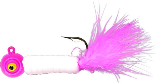 Picture of Lindy Fuzz-E-Grub Jig, 2", 1/8 Oz, Pink White,2/Pack
