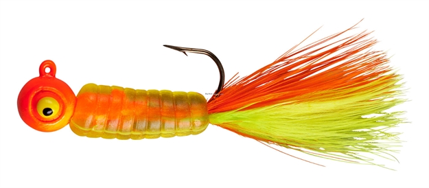 Picture of Lindy Fuzz-E-Grub Jig, 2", 1/8 Oz, Yellow Orange, 2/Pack