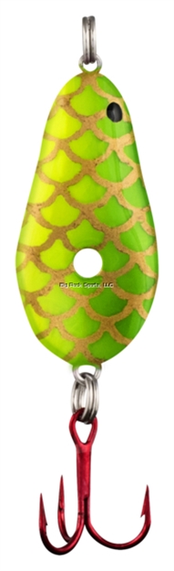 Picture of Lindy Glow Spoon 1/4Oz Chartreuse Scale