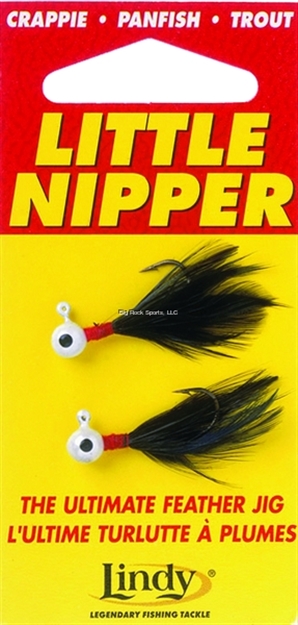 Picture of Lindy Little Nipper Fishing Jig, 1/64 Oz, Black,2/Pack