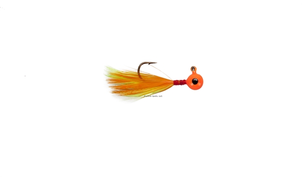 Picture of Lindy Little Nipper Fishing Jig, 1/64 Oz, Chartreuse/Orange,2/Pack
