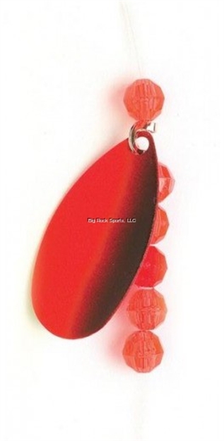 Picture of Lindy Old Guide's Secret 2 Hook Drift Rig, 36" Legnth, #4 & #6 Gold Hooks, #4 Indiana Blade, 6Mm Beads, Orange/Black