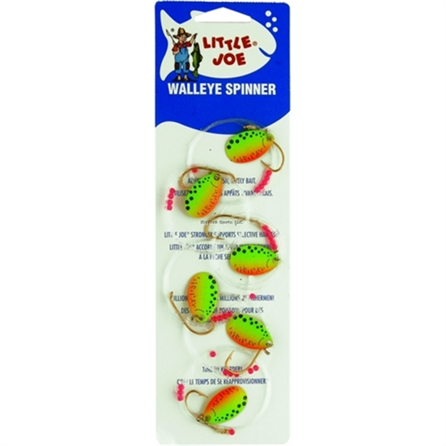 Picture of Little Joe Walleye Spinner Firetiger Blade 6/Strip Card