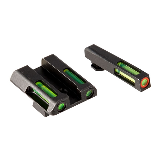 Picture of Litewave H3 Tritium Orange Ring Front Sight Set W/Green Litepipes GLN529
