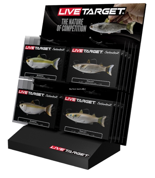 Picture of Livetarget 16 PC SW Swimbait Asstmnt W / Counter Top Display, 4 Ea. OF 4 OF Top Colors, 8 Mullet And 8 Scaled Sardine,1 OZ