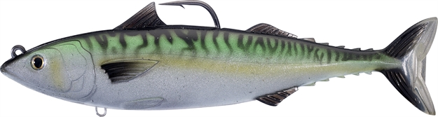 Picture of Livetarget Atlantic Mackerel Swimbait (Oscillator Tail), 7 IN 2 3/8 Oz, Silver/Blue/Green