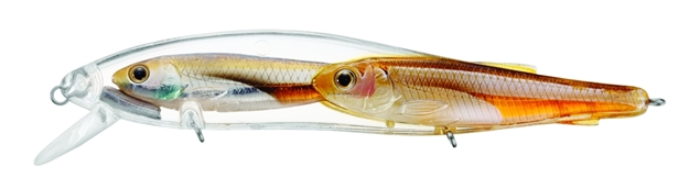 Picture of Livetarget Baitball Emerald Shiner Jerkbait, 3 1/2", 5/16 Oz, Pearl & Flesh, Suspending
